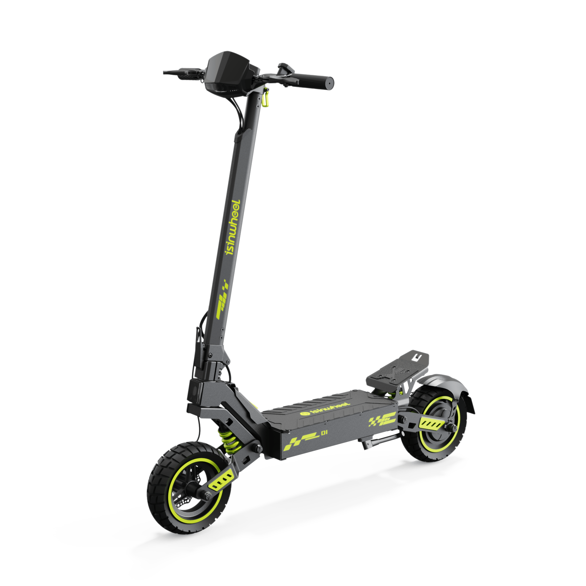iSinwheel Skuter Elektryczny Terenowy D1 Electric Scooter, 1200W Motor, 48V 10Ah Battery, 10 Inch Tires, 45km/h Max Speed, 40km Range, Double Disc Brakes