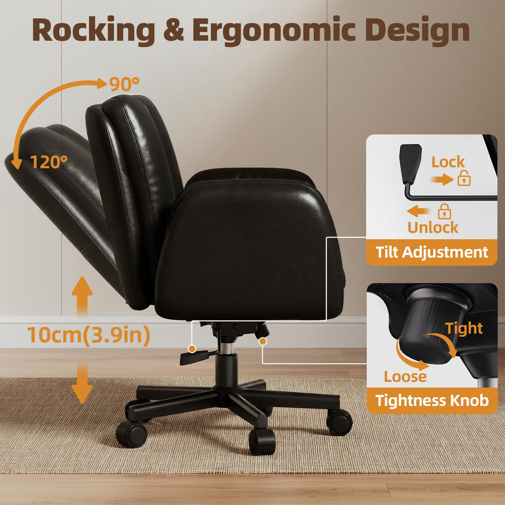 CyberCart Cybercart Double-Cushion Lounge Chair with Fold-Out Seat
