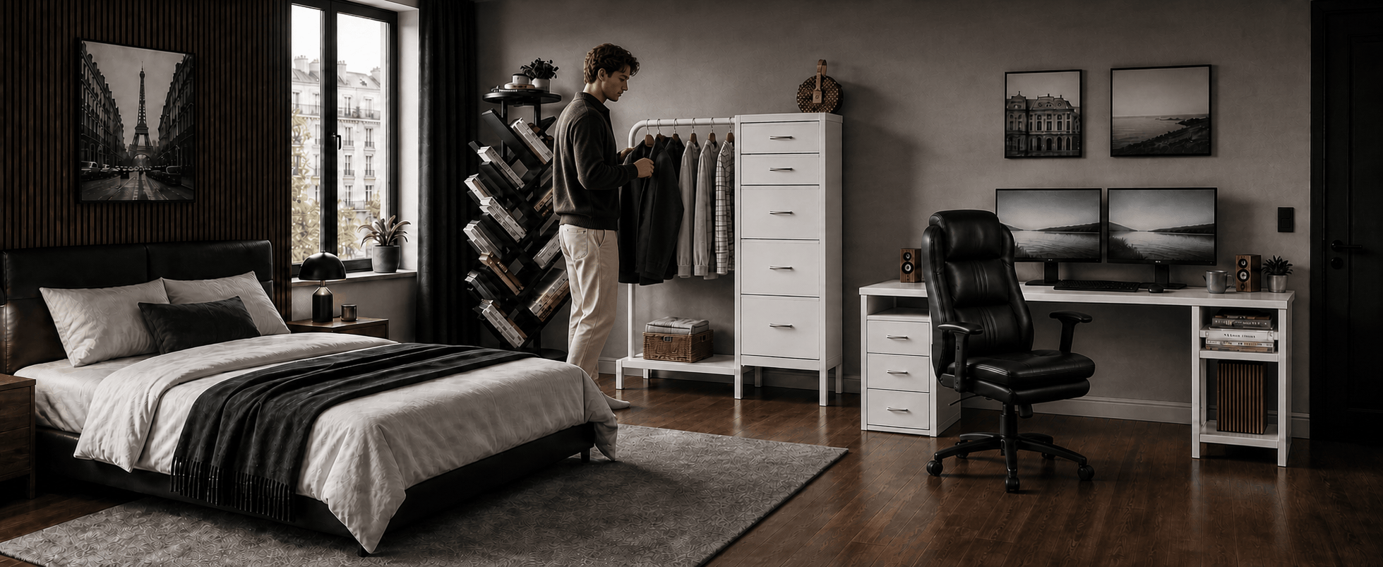 cybercart bedroom furniture with desk and chair and more