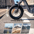 CyberCart Commuter E-Bike EB8 Foldable Electric Fat Bike – Range Up to 144 km