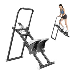 CyberCart Stair Stepper Foldable Stair Stepper for Home, Adjustable Stair Climber with 3 Heights, Compact Folding Vertical Stair Master for Exercise at Home for Full-Body Workout