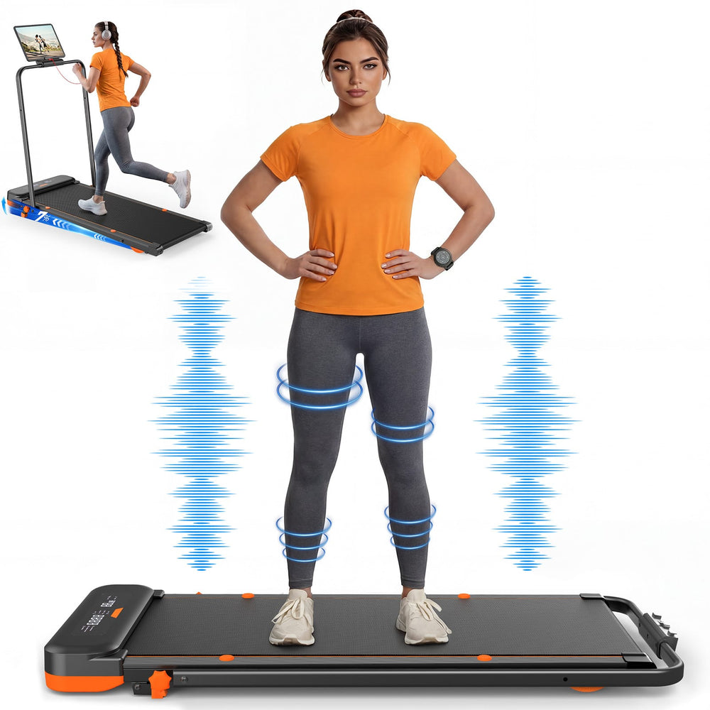 CyberCart JT56 Smart Multi-Functional Walking Pad Treadmill with Servo Motor, 3 Modes (Run/Vibration/Rehab), LED Display & App Control