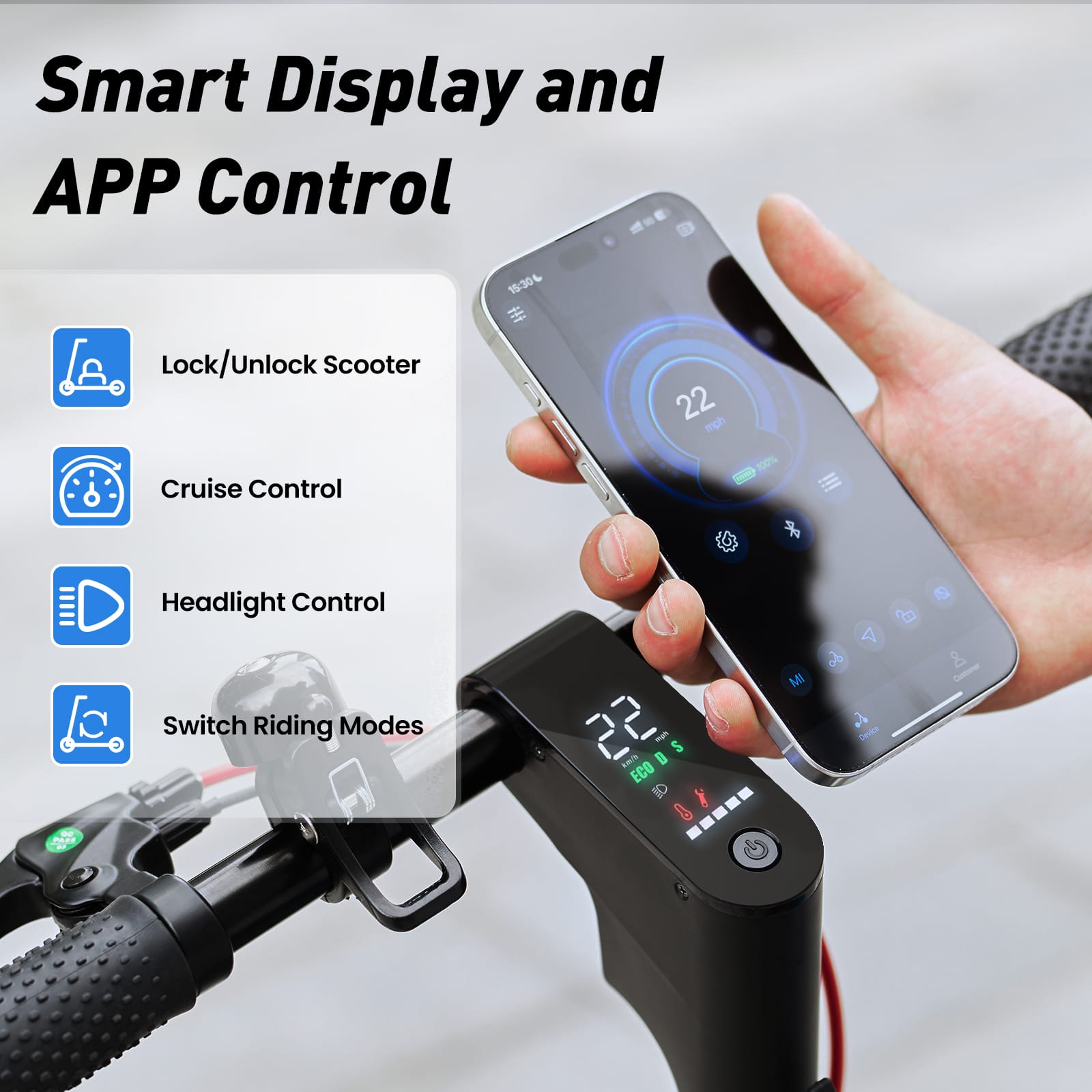 iSinwheel Commuter E-Scooter W6 Electric Scooter, 350W Motor, 36V 10,5Ah Battery, 10 inch Tires, 30km/h Max Speed, 30km Range, Rear Disc Brakes
