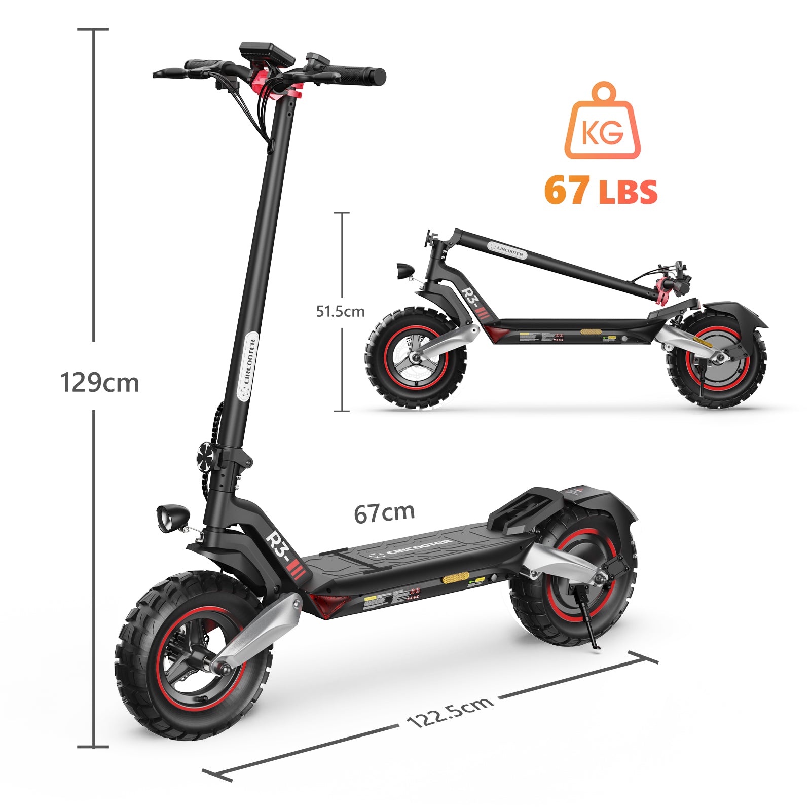 isinwheel R3 Off Road Electric Scooter 800W