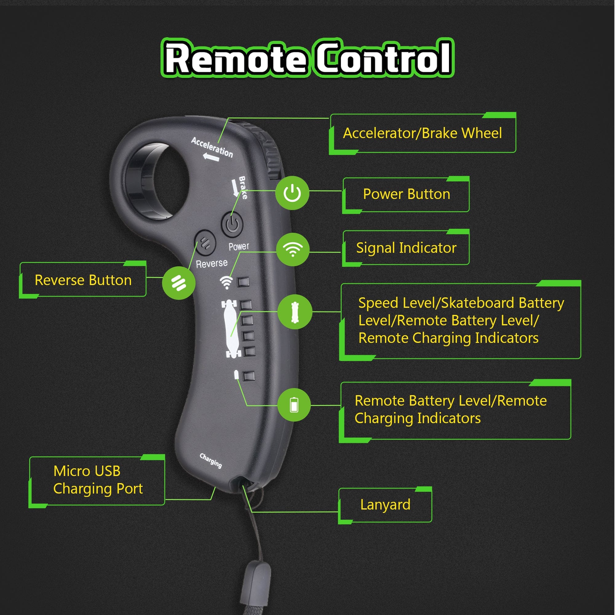 V6 Electric Skateboard with Remote | 8-Ply Maple & Portable