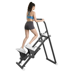 CyberCart Stair Stepper Foldable Stair Stepper for Home, Adjustable Stair Climber with 3 Heights, Compact Folding Vertical Stair Master for Exercise at Home for Full-Body Workout