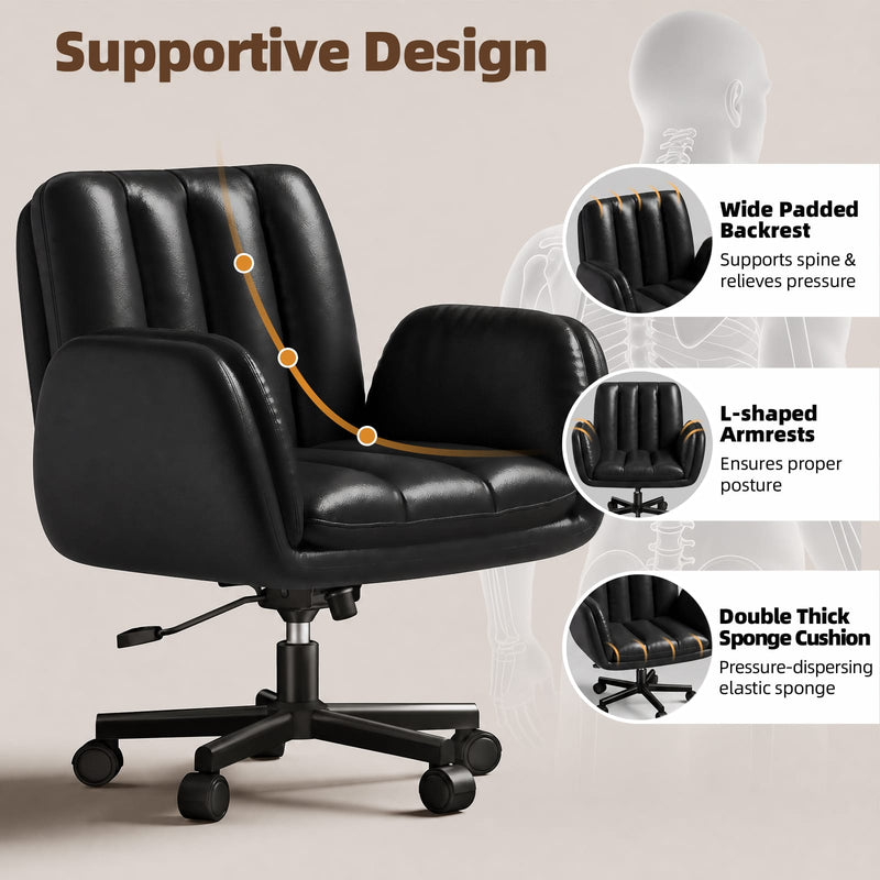 CyberCart Cybercart Double-Cushion Lounge Chair with Fold-Out Seat