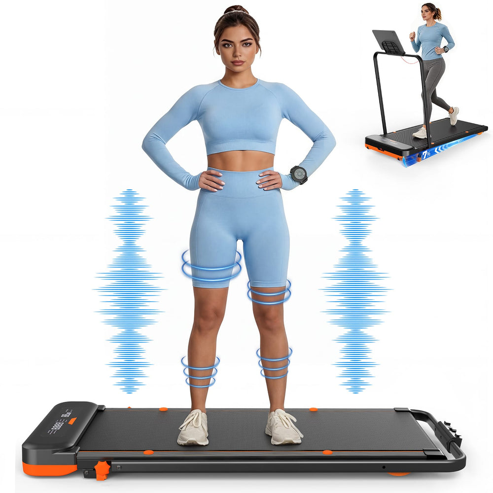 CyberCart JT56 Smart Multi-Functional Walking Pad Treadmill with Servo Motor, 3 Modes (Run/Vibration/Rehab), LED Display & App Control