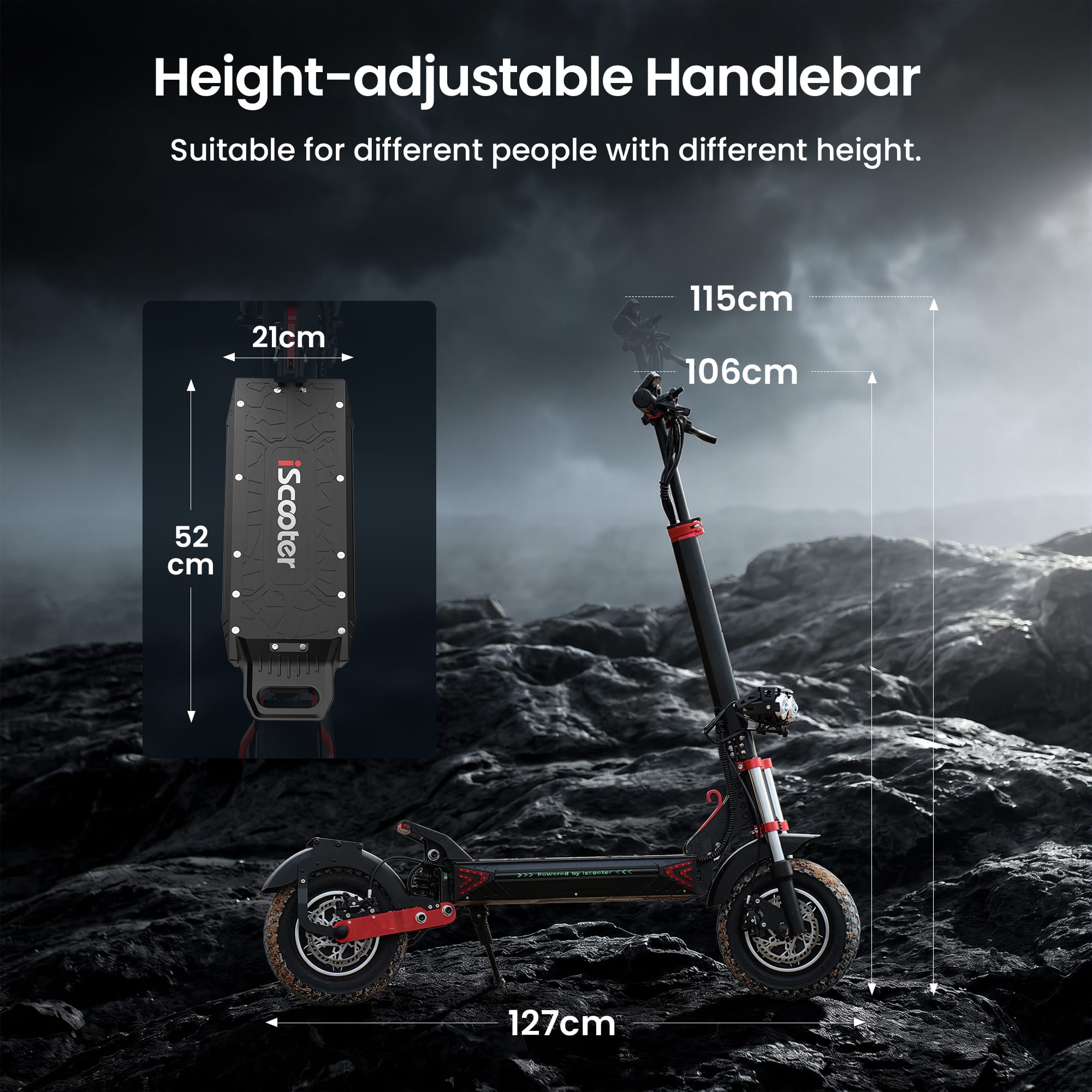 iScooter Skuter Elektryczny Terenowy iX8 Electric Scooter 2400W Dual Motor Folding Off-Road E-Scooter, CE Certified、