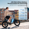 CyberCart Commuter E-Bike EB8 Foldable Electric Fat Bike – Range Up to 144 km