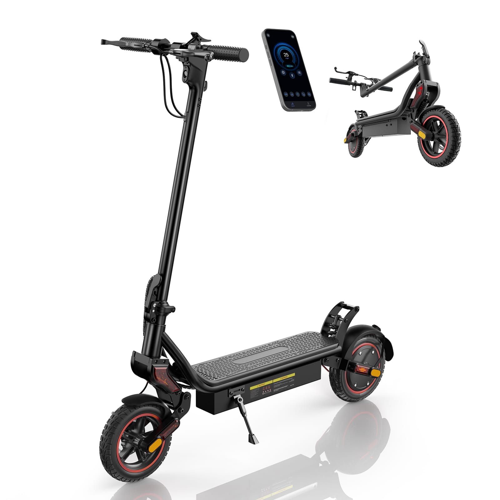iSinwheel Commuter E-Scooter W8 Electric Scooter, 750W Motor, 48V 14Ah Battery, 9,3 inch Tires, 40km/h Max Speed, 45km Range, Front Disc / Rear Drum Brakes, Front & Rear Swingarm Spring Suspension