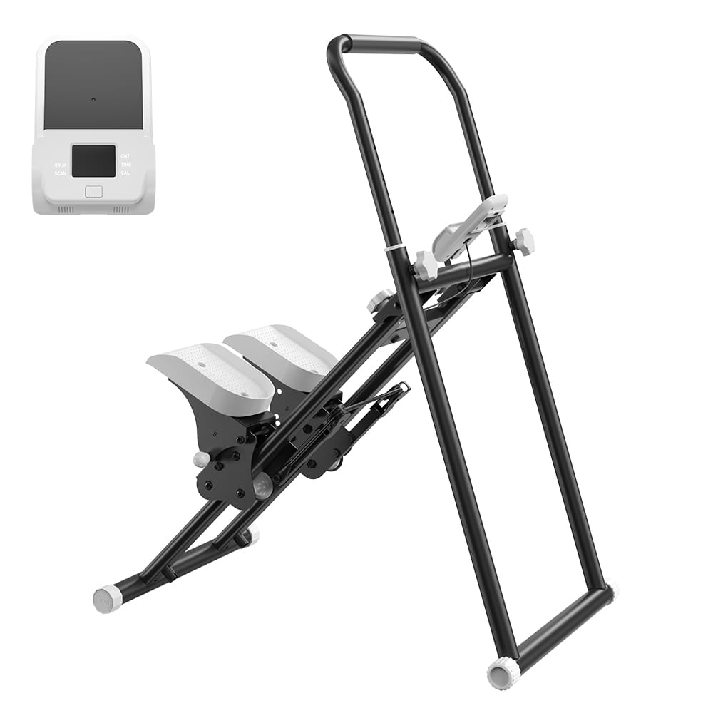 CyberCart Stair Stepper Foldable Stair Stepper for Home, Adjustable Stair Climber with 3 Heights, Compact Folding Vertical Stair Master for Exercise at Home for Full-Body Workout