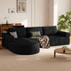 CyberCart Ares Minimalist 2-Seater Sofa L-Shape Corner Sofa Bed for Gamer & Home Cinema | Boneless Cloud Couch | 75 cm Seat | Rounded Chaise | WFH Sofa with Sleep Function