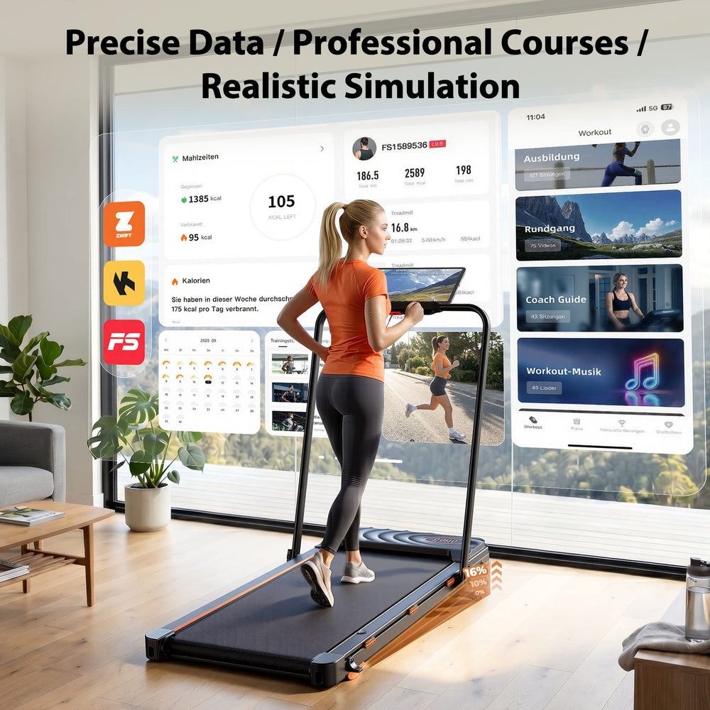 Jagjog Home Treadmill JT53 Home Treadmill with 16% Auto Incline, Foldable Walking Pad