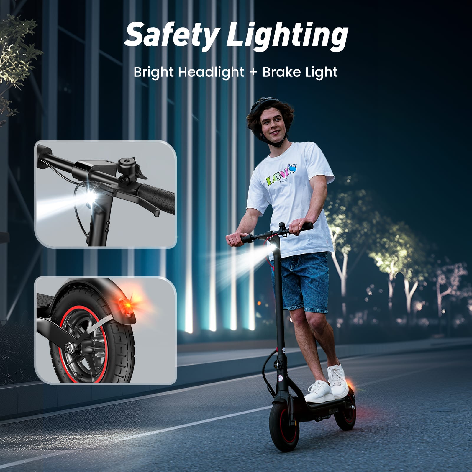 iSinwheel Commuter E-Scooter W6 Electric Scooter, 350W Motor, 36V 10,5Ah Battery, 10 inch Tires, 30km/h Max Speed, 30km Range, Rear Disc Brakes