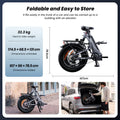 CyberCart Commuter E-Bike EB8 Foldable Electric Fat Bike – Range Up to 144 km