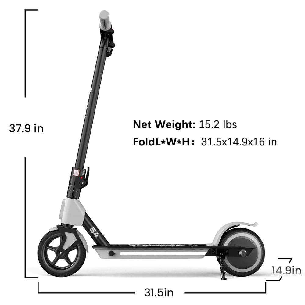 CyberCart E-Scooter for Kids Cybercart S4 Foldable Kids Electric Scooter | 200W, 12 MPH, Dual Brakes & 6.5" Solid Tyres (Ages 6-12)