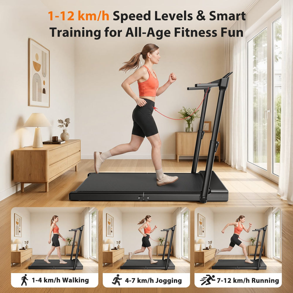 Jagjog Home Treadmill JT57 Folding Treadmill for Home, 136kg Capacity Smart Vertical Storage Machine