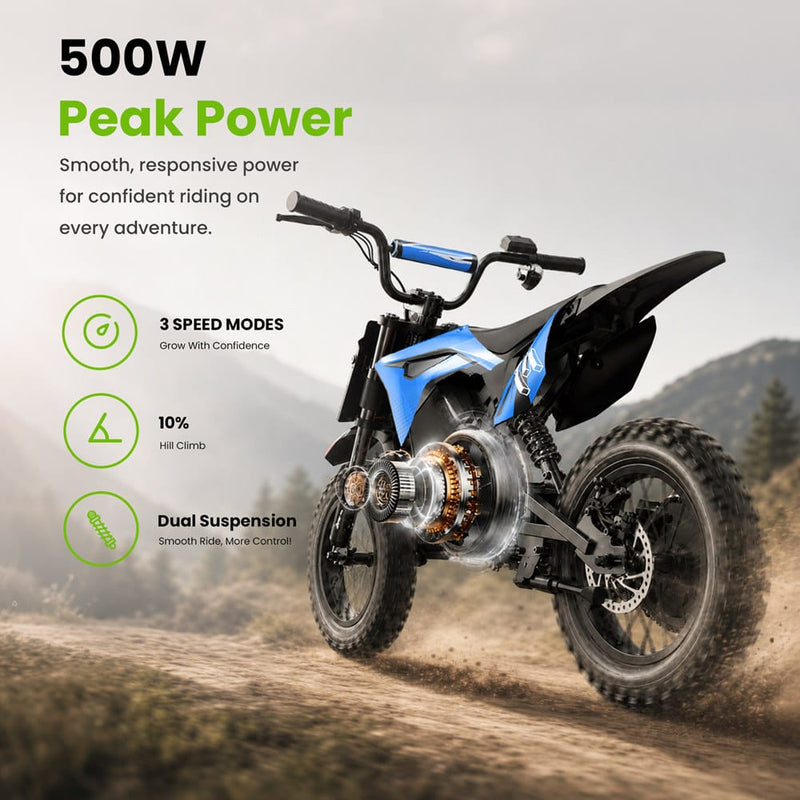 CyberCart Cybercart A14 Electric Dirt Bike for Kids (Ages 5-14)