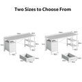 CyberCart Computer Desk with 3 Drawers and 3 Adjustable Shelves, 120 x 60 x 75 cm, Reversible PC Table, Office Table, for Office, Study, Bedroom, Living Room White