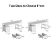 CyberCart Computer Desk with 3 Drawers and 3 Adjustable Shelves, 120 x 60 x 75 cm, Reversible PC Table, Office Table, for Office, Study, Bedroom, Living Room White