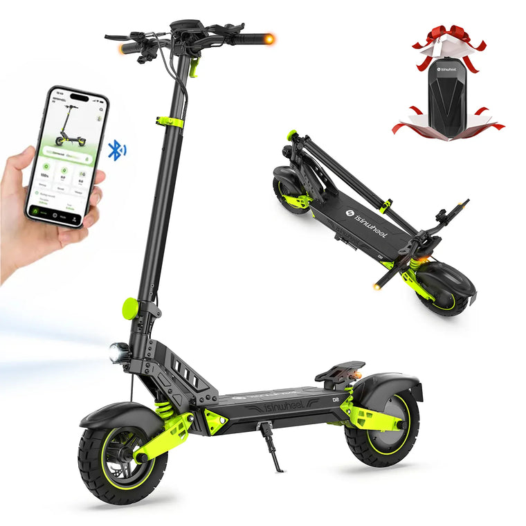 iSinwheel Skuter Elektryczny Terenowy D2 Electric Scooter, 1000W Motor, 48V 15,6Ah Battery, 10 Inch Tires, 45km/h Max Speed, 55km Range, Double Disc Brakes, Dual Suspension