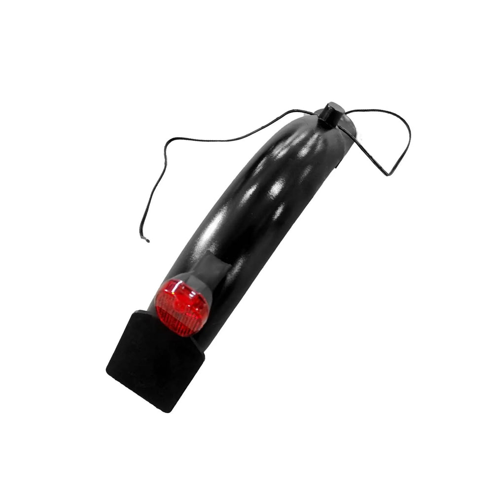 A replacement rear fender on a white background