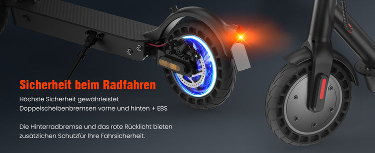 LED lighting system of the E9TMax for enhanced visibility and safety.