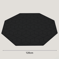 CyberCart Cybercart Octagonal Noise-Cancelling Gaming Chair Mat, Non-Slip Hardwood Floor Protector Rug