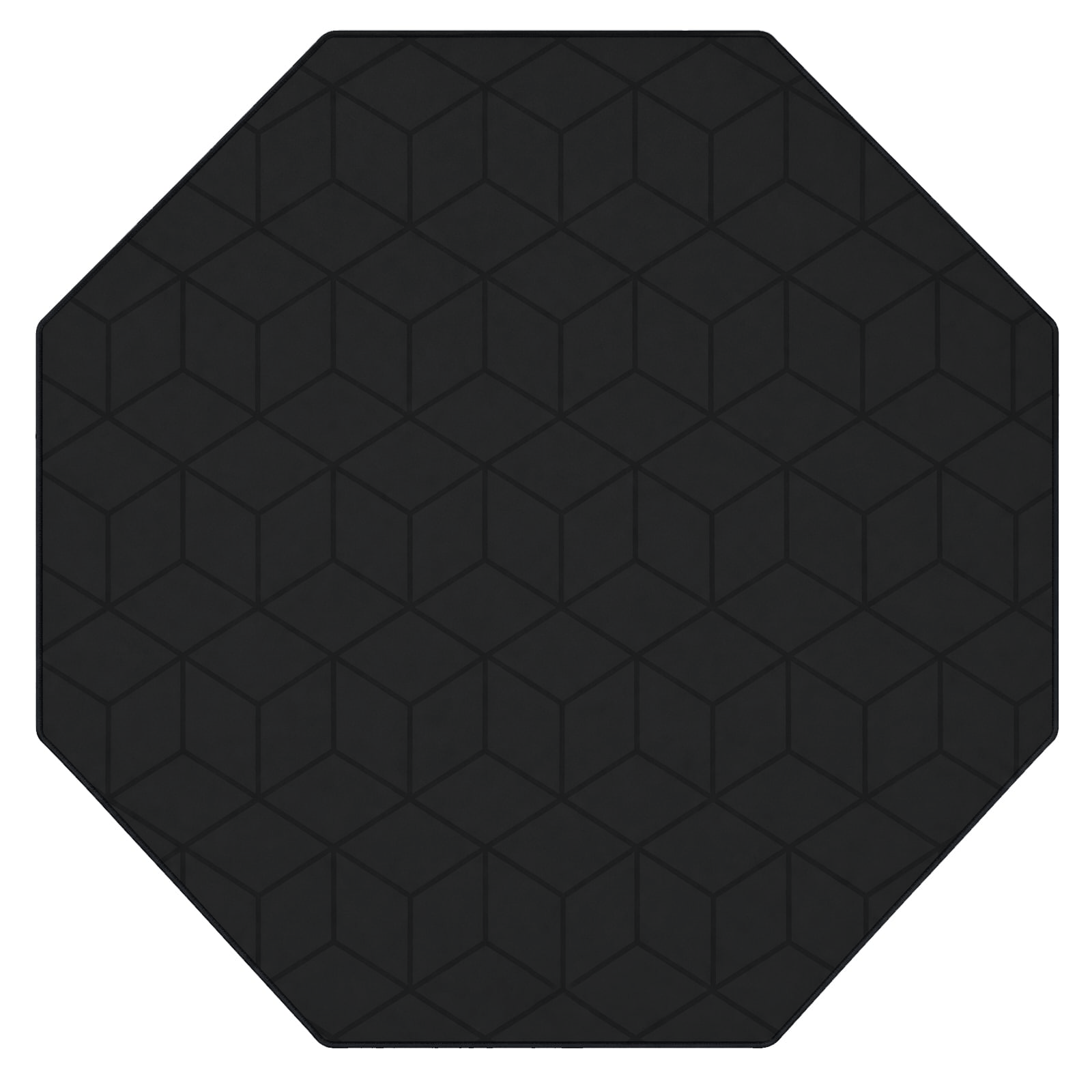 CyberCart Cybercart Octagonal Noise-Cancelling Gaming Chair Mat, Non-Slip Hardwood Floor Protector Rug