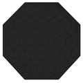 CyberCart Cybercart Octagonal Noise-Cancelling Gaming Chair Mat, Non-Slip Hardwood Floor Protector Rug