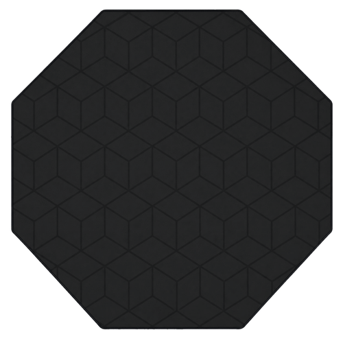 Cybercart Octagonal Noise-Cancelling Gaming Chair Mat, Non-Slip Hardwood Floor Protector Rug