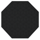 CyberCart Cybercart Octagonal Noise-Cancelling Gaming Chair Mat, Non-Slip Hardwood Floor Protector Rug