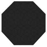 CyberCart Cybercart Octagonal Noise-Cancelling Gaming Chair Mat, Non-Slip Hardwood Floor Protector Rug