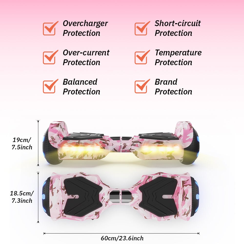 The H2 Pink hoverboard is presented in a gift box, tied with a bow, as the perfect present.