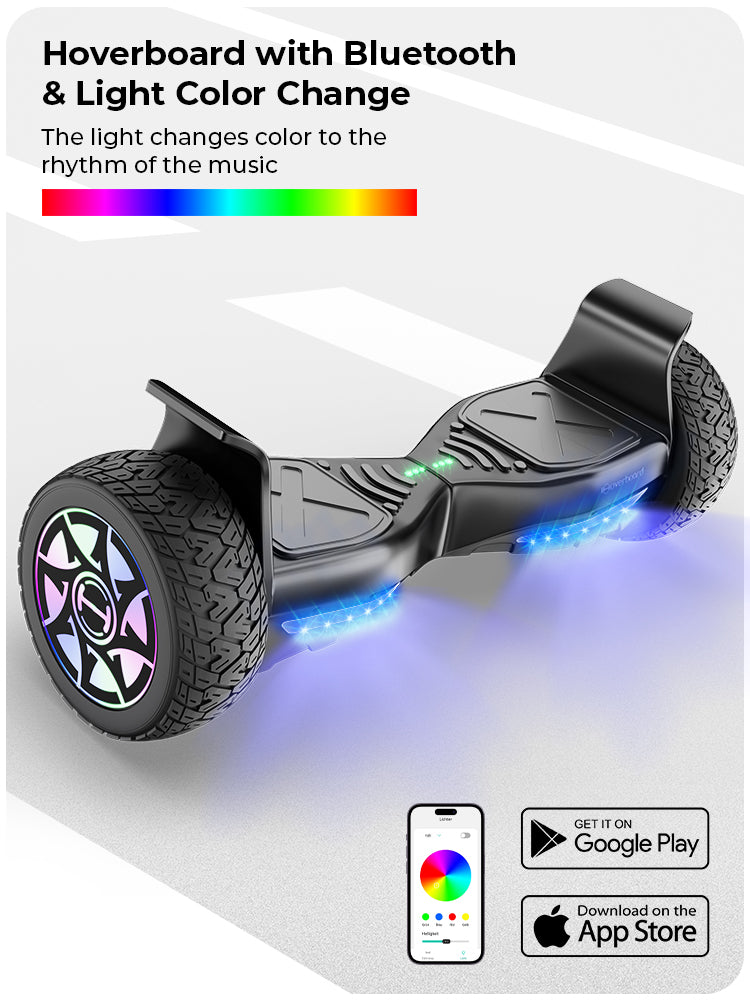 LED light system on iHoverboard H8 Hoverboard for Adults