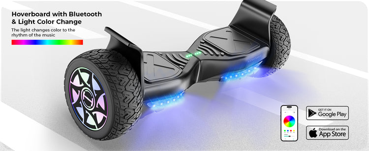 LED light system on iHoverboard H8Pro Hoverboard for Adults