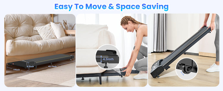 The compact and portable design of Jagjog Home Treadmill JT31 saves space and enables easy relocation