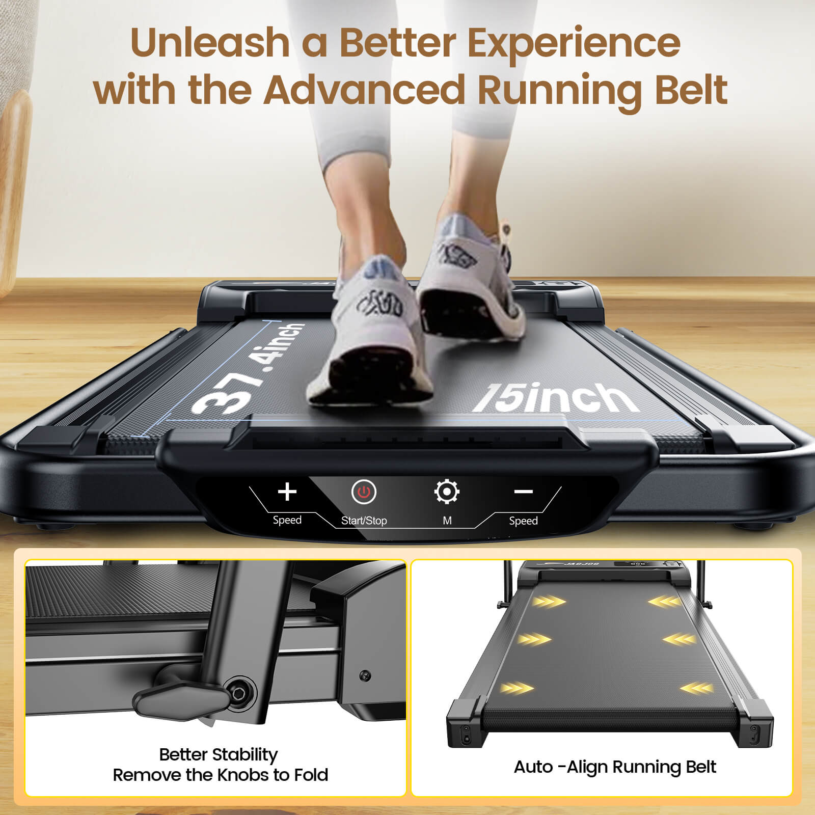 JT51 treadmill remote control close-up for speed adjustment