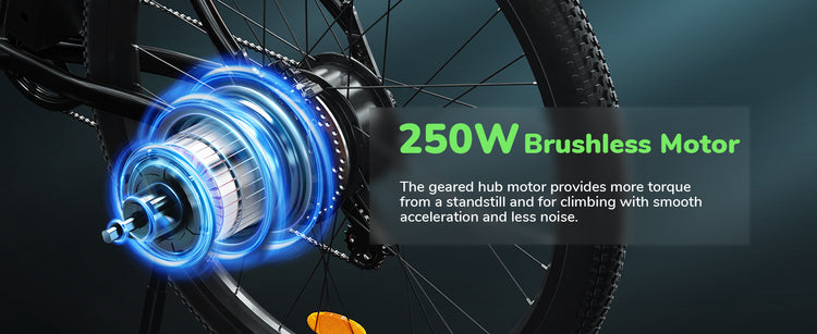 Advanced brushless motor technology delivers smooth and quiet operation in isinwheel M10 Electric Bike