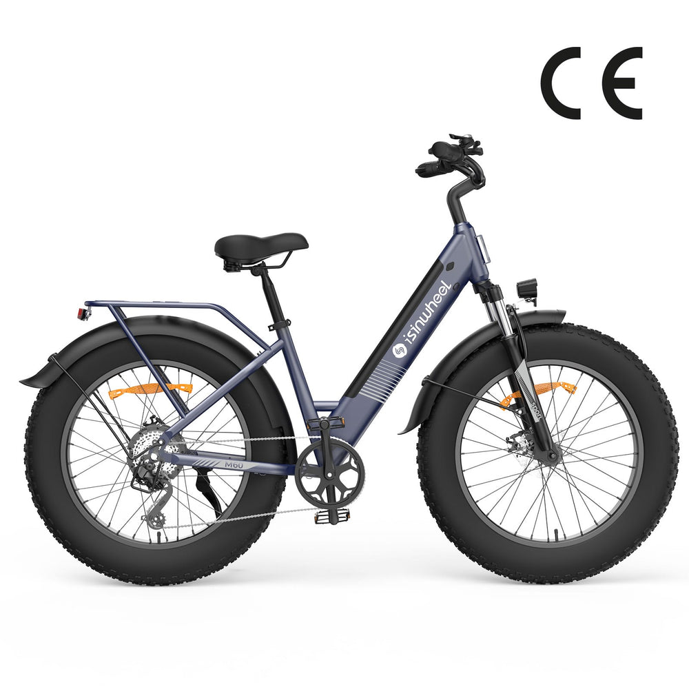 isinwheel E-Bike M60 Electric Bike Fat Tire, 250W, 104 km Long Range, All-Terrain E-Bike