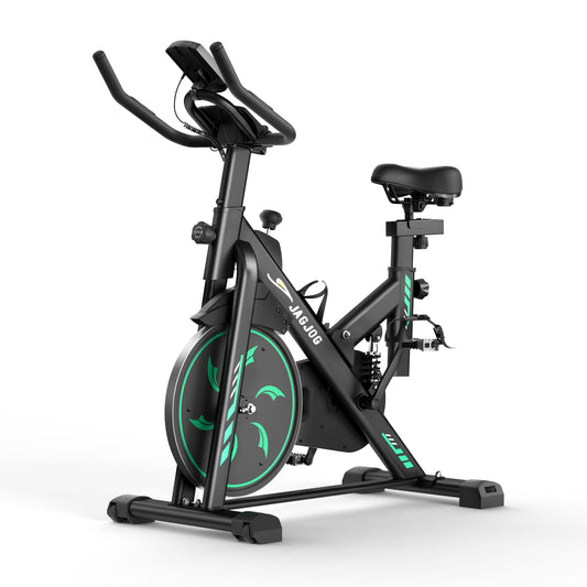 CyberCart Exercise Bike QK118 Exercise Bike with APP & Bluetooth, Adjustable Magnetic Resistance Stationary Bikes for Home, Low Noise Indoor Cycling Bike