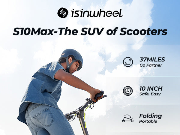 Perfect for both daily commutes and weekend adventures, the isinwheel S10MAX electric scooter delivers versatility.
