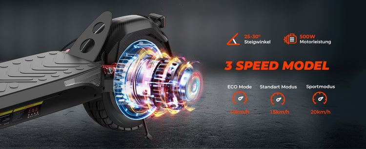 Adjusting the speed gear on the T4 e-scooter's handlebar for different riding preferences.