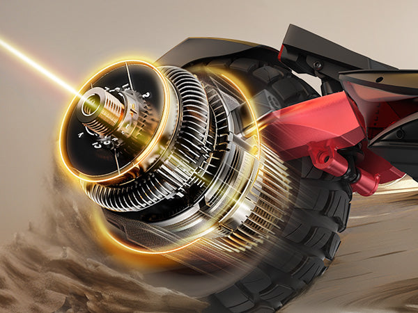 Powerful 500W motor of the ABE Certification Electric Scooter T8 with peak 1200W output for steep hill climbs.