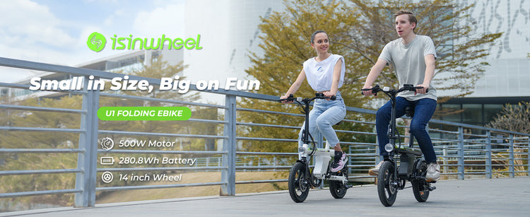The isinwheel U1 foldable electric bike for urban commuting, designed for teens and adults.