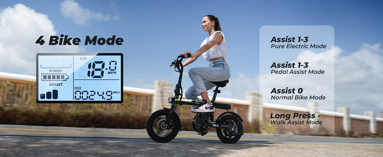 Foldable isinwheel U1 e-bicycle with both pedal assist and throttle for flexible urban riding