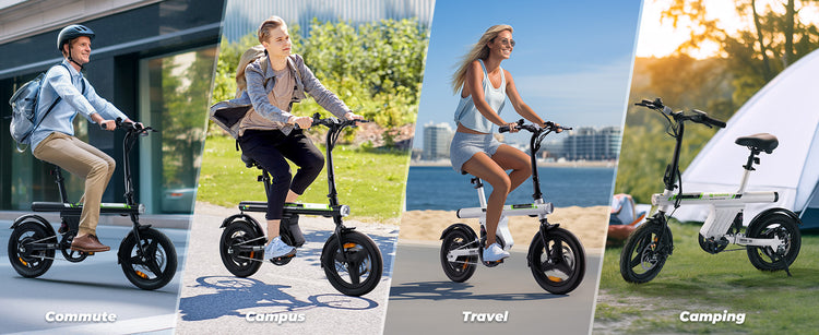 Lightweight 14" e-bike with a 250W motor from isinwheel, ideal for city rides.