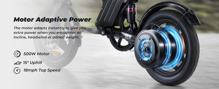 Rear motor and integrated battery on the 250W isinwheel U1 electric bike