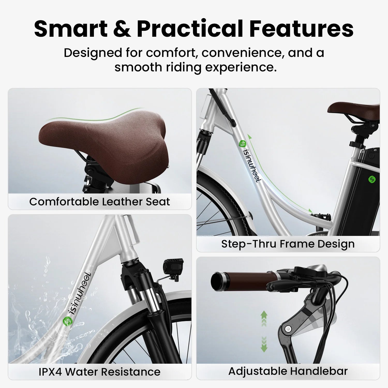 isinwheel U2 Urban Commuter Electric Bicycle